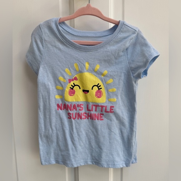 NWOT The Children's Place 3T Girls Light Blue Nana’s Little Sunshine Tee Shirt - Picture 1 of 4